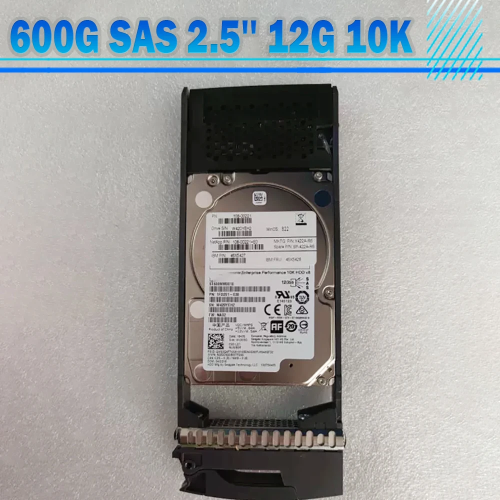 

X422A-R6 R5 600G SAS 2.5'' 12G 10K HDD Serve Hard Disk ST600MM0006 108-00221+E0 For NetApp