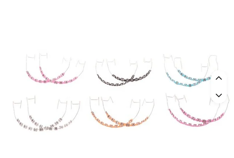 Colorful Fashion Manikin Braces Decorative Chain Multi-Color Oral Braces Ornament Universal PVC Orthodontic Decoration