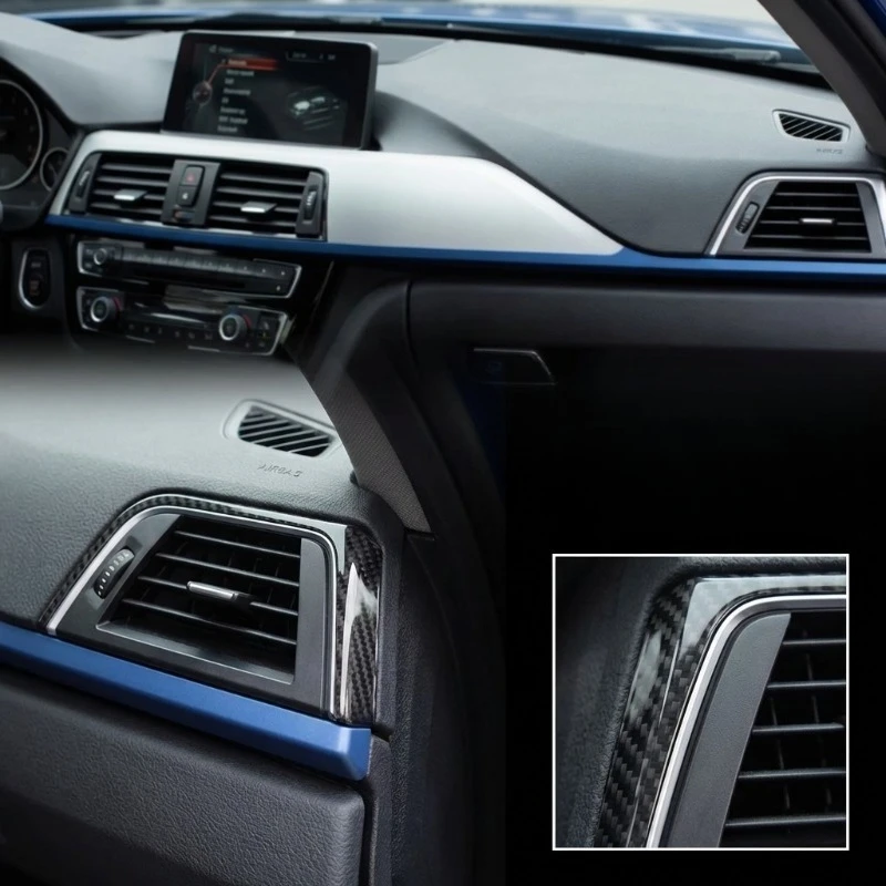 

For 2016-2019 BMW 3 4 Series F30 F32 central control side air outlet frame Air conditioning air outlet trim Real carbon fiber