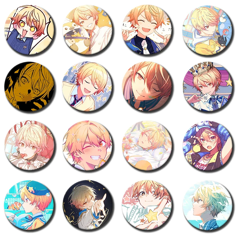 T-Tenma Tsukasa Cartoon Badge Popularity Musician Cute Brooches Cosplay Music Game Enamel Pins for Clothes Collar Jewelry Gifts