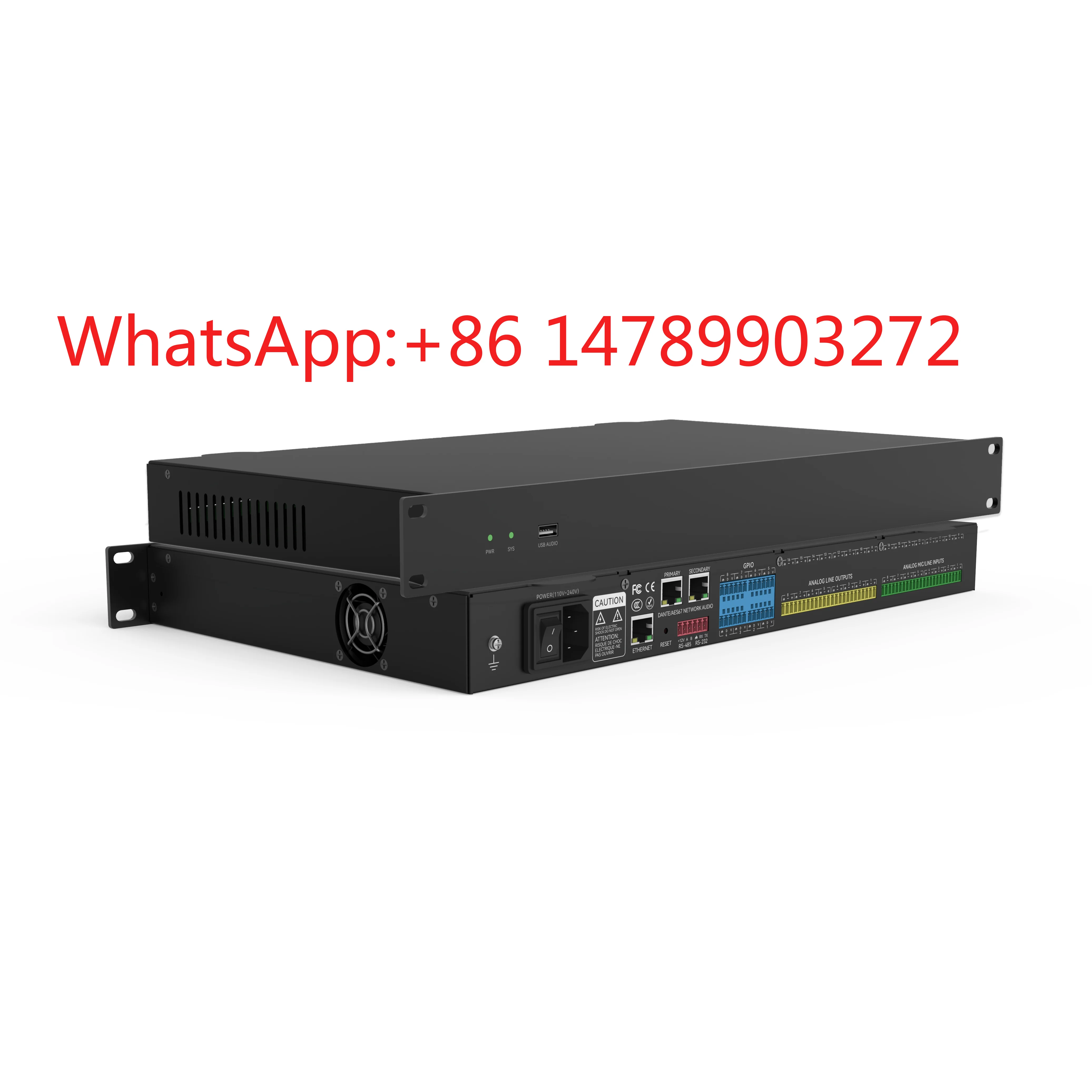 

Standalone 4x4 16x16 ADI SHARC 21489 DSP Audio Processor 48K 24bit Dante Multi-Room Speaker System 12CH 1 Year Warranty