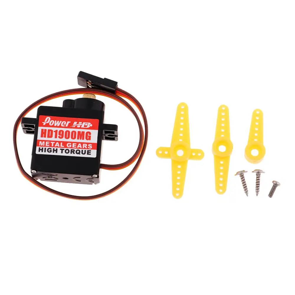 HD-1900MG 13g Digital Servo 4.8-6V 1.2/1.5KG High Torque Power Metal Gear for RC Car & Trex 450 Helicopter for Electrical Toys