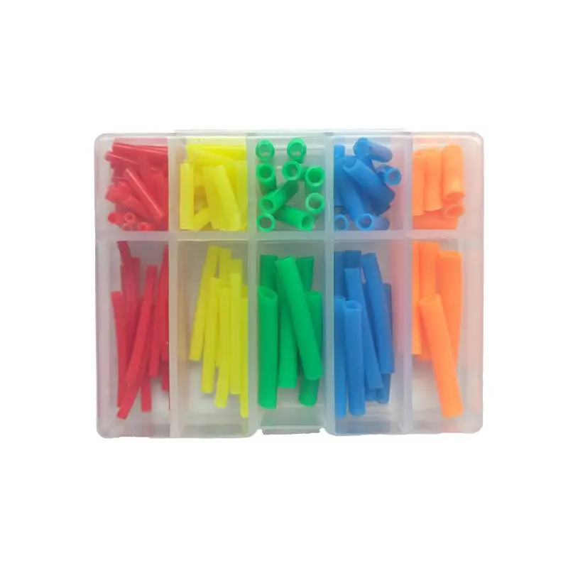 10Boxes Plastic Float Rest With Color Plastic Tube Hollow Core Tubes Sea Fishing Gear Accessories Fishing Supplies Pesca Goods