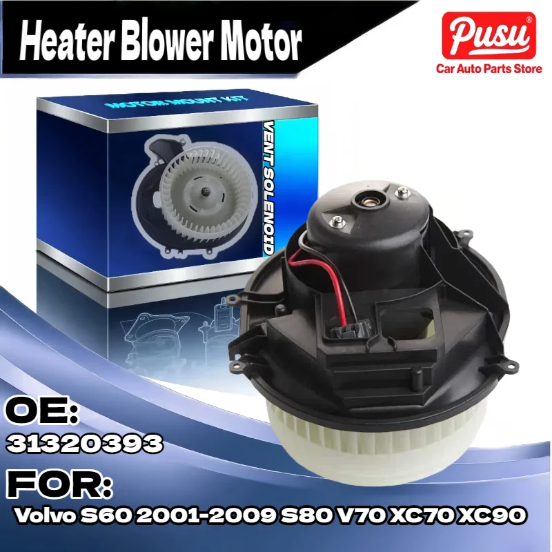 

For A/C Heater Blower Motor w/ Fan Cage for Volvo S60 2001-2009 S80 1999-2006 V70 XC70 XC90 31320393