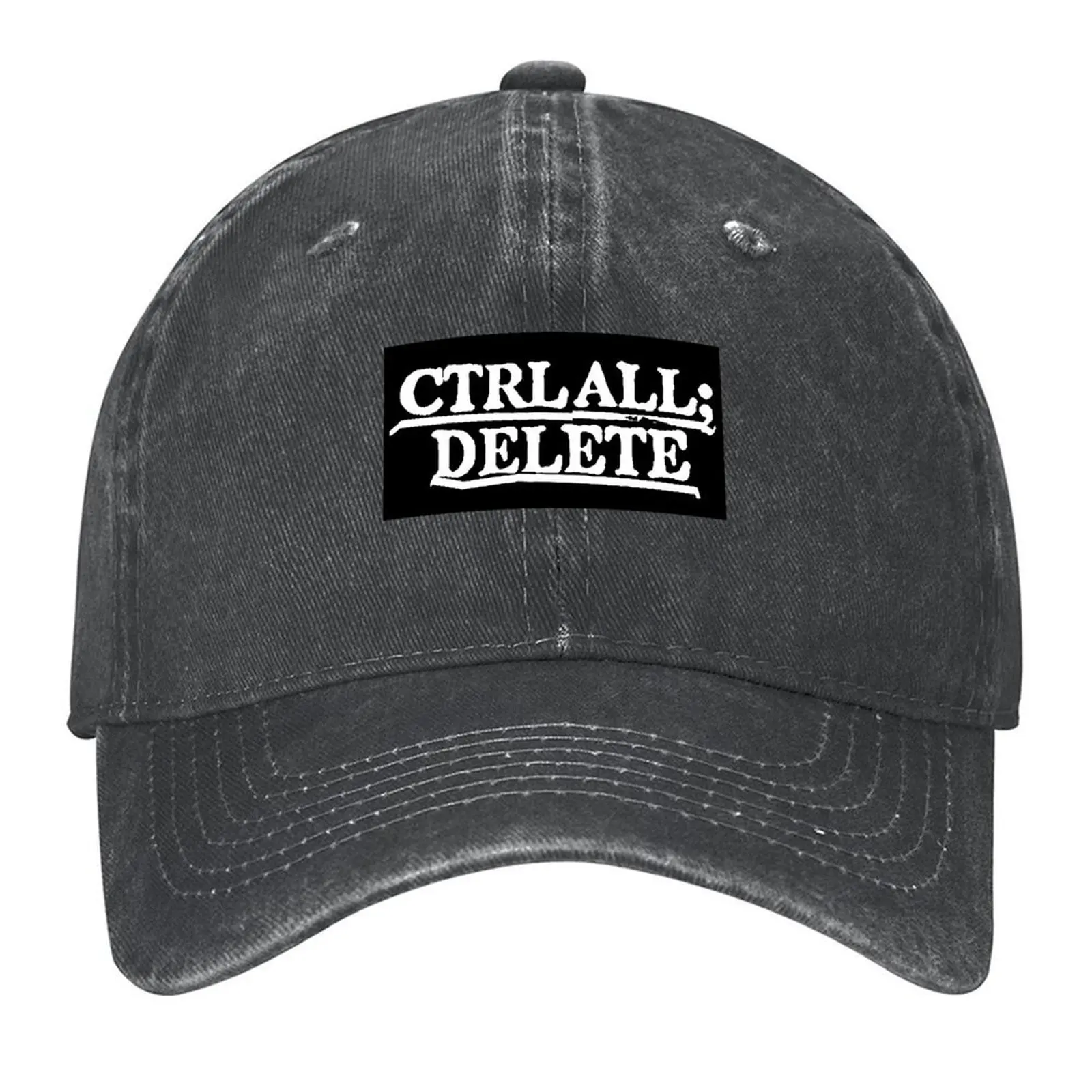 

ctrl all; delete - old logo Baseball Cap golf hat genuine birthday tea Hat black Women's Beach Men's