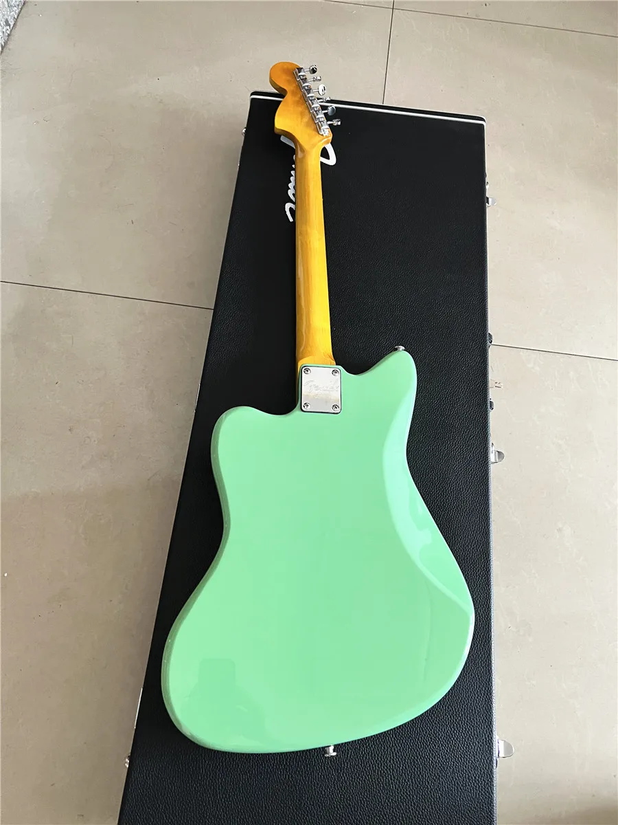 High-quality Surf Green Jazz electric guitar vibrato white guard board p90 pickup Free shipping