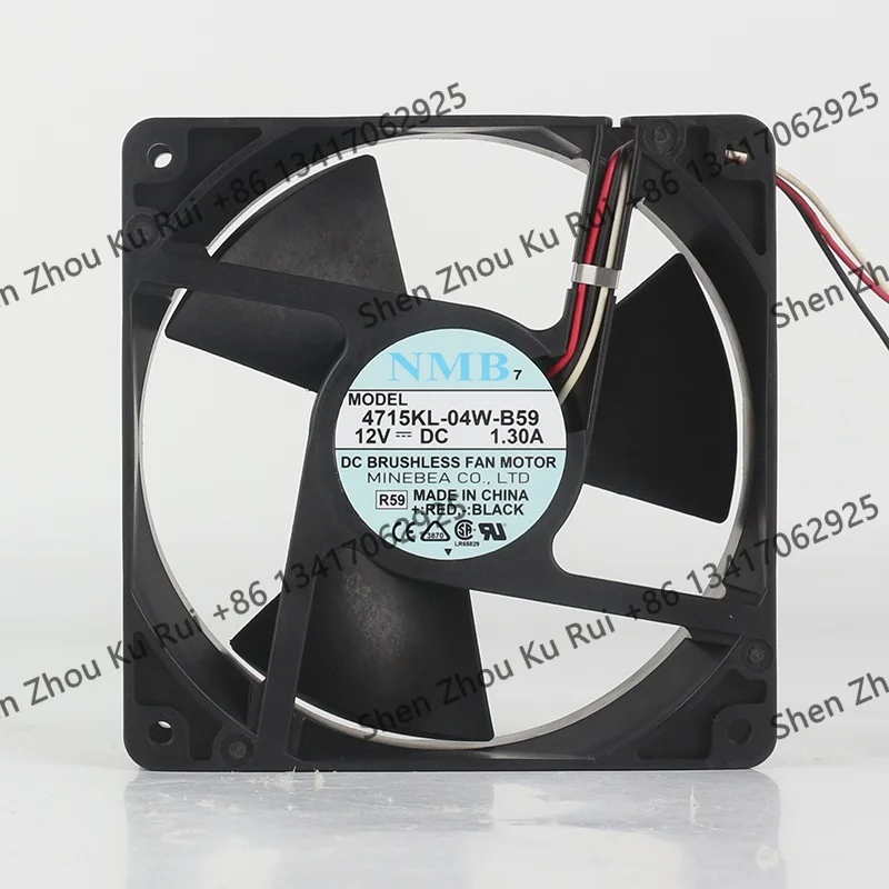 

Original NMB 12CM 12V 1.30A Server chassis Converter 12038 Three-wire 4715KL-04W-B59 120X120X38MM cooling fan