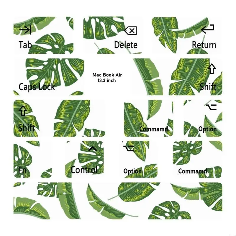 Pegatizas cubierta del teclado 62ka para computadora del teclado computadora portátil Macair, letra estándar