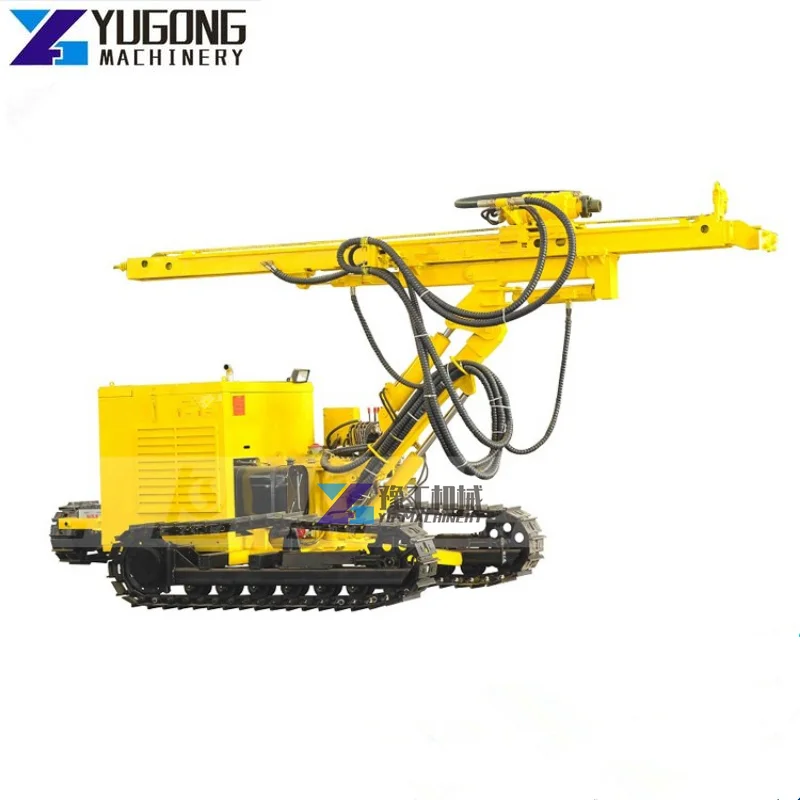 200M Depth Borehole Water Well DTH Drilling Rig with Air Compressor Popular Crawler Mounted DTH Mine Water Well Drilling Rig