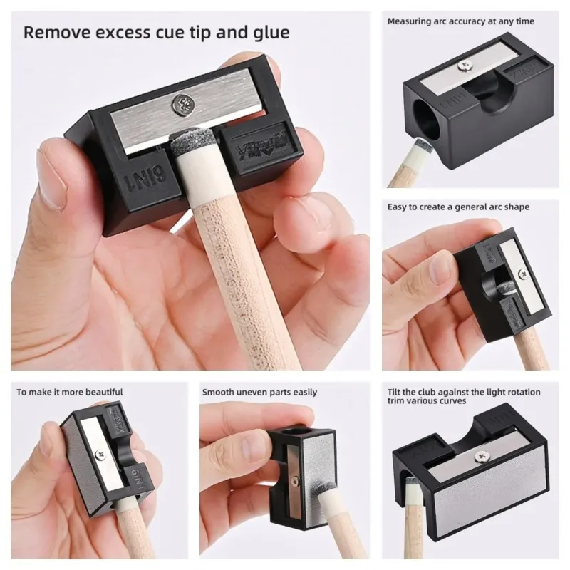 

1PC 6-in-1 Billiard Cue Tip Maintenance Kit Leather Cleaner Polisher Needling Shaping Tool for Pool Table Accessories
