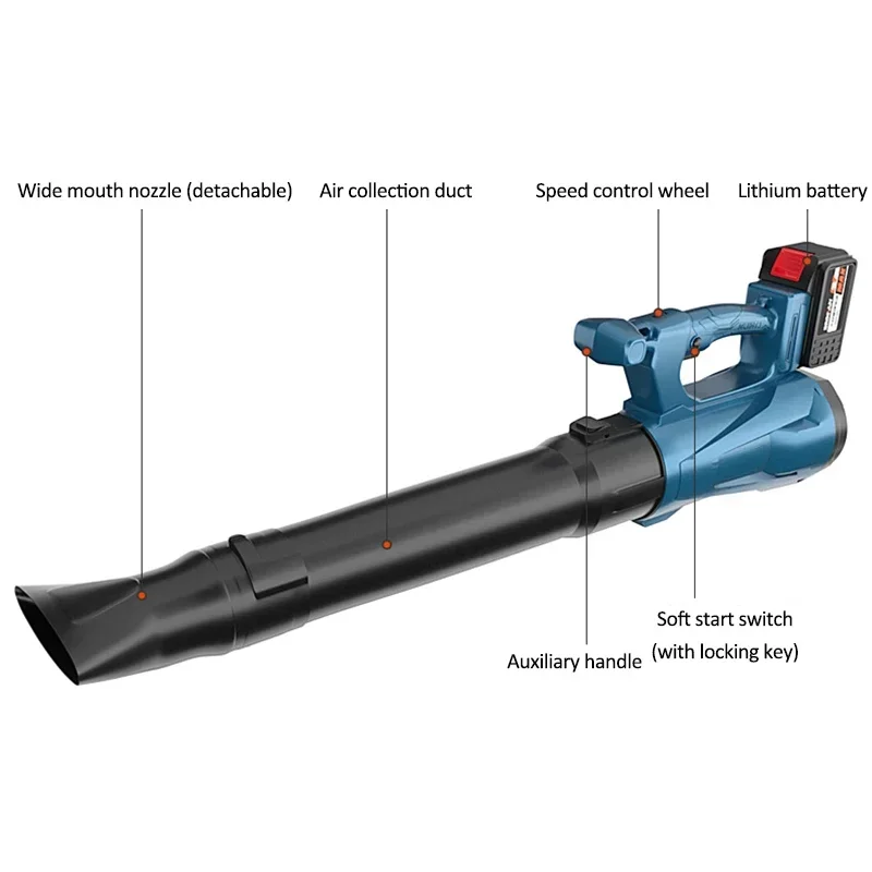 

Upgrade Blower High-powered Industrial Rechargeable Powerful Blowers Dust Blowing Leaves Snow Blowing Machine
