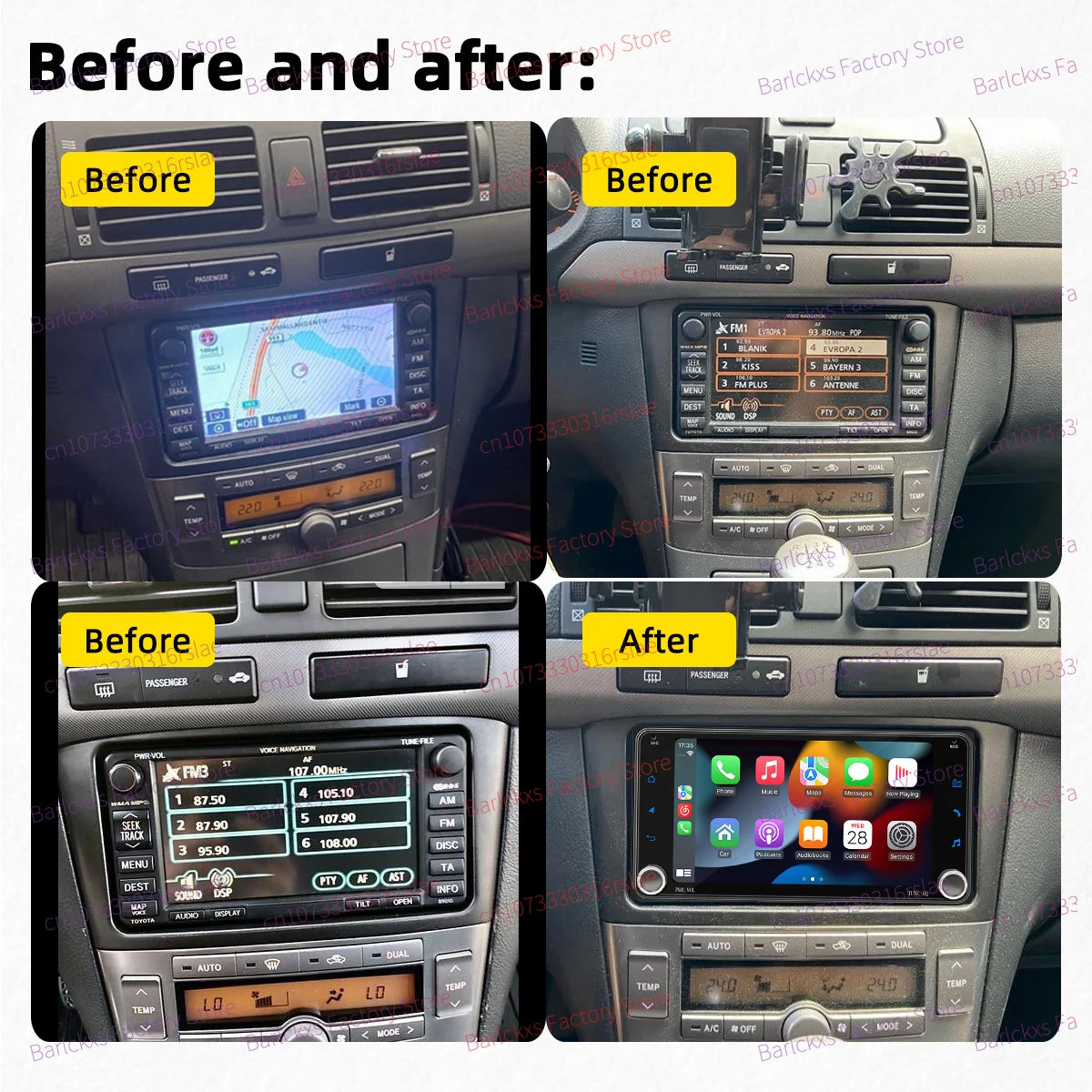 Autoradio رئيس وحدة 2Din أندرويد راديو لتويوتا أفينسيس 2002-2008 Carplay أندرويد السيارات 7 "شاشة سيارة الوسائط المتعددة لتحديد المواقع والملاحة #3