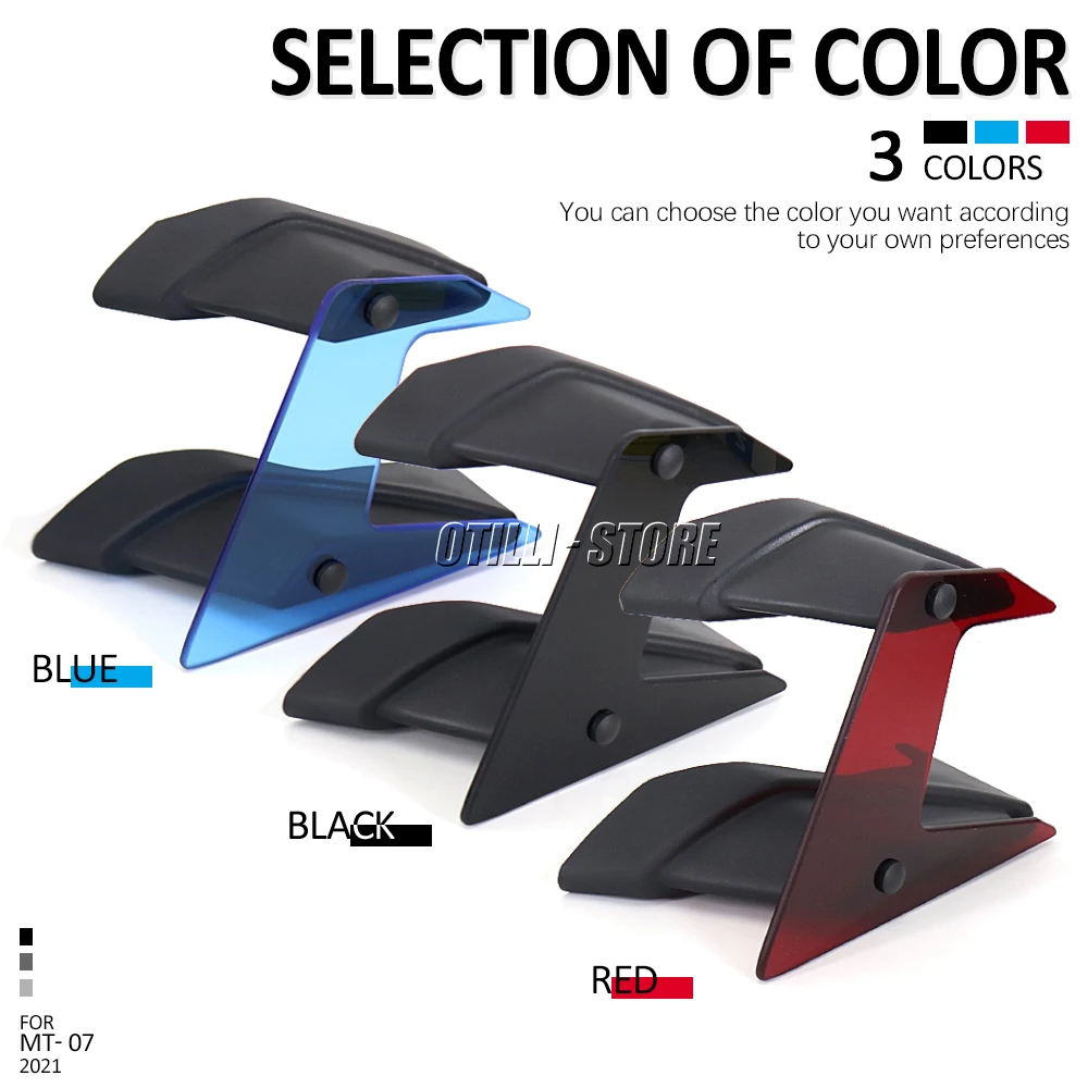 

new For Yamaha MT07 MT 07 MT-07 Motorcycle Parts Side Down Force Naked Spoilers Fixed Winglet Fairing Wing Deflectors 2021