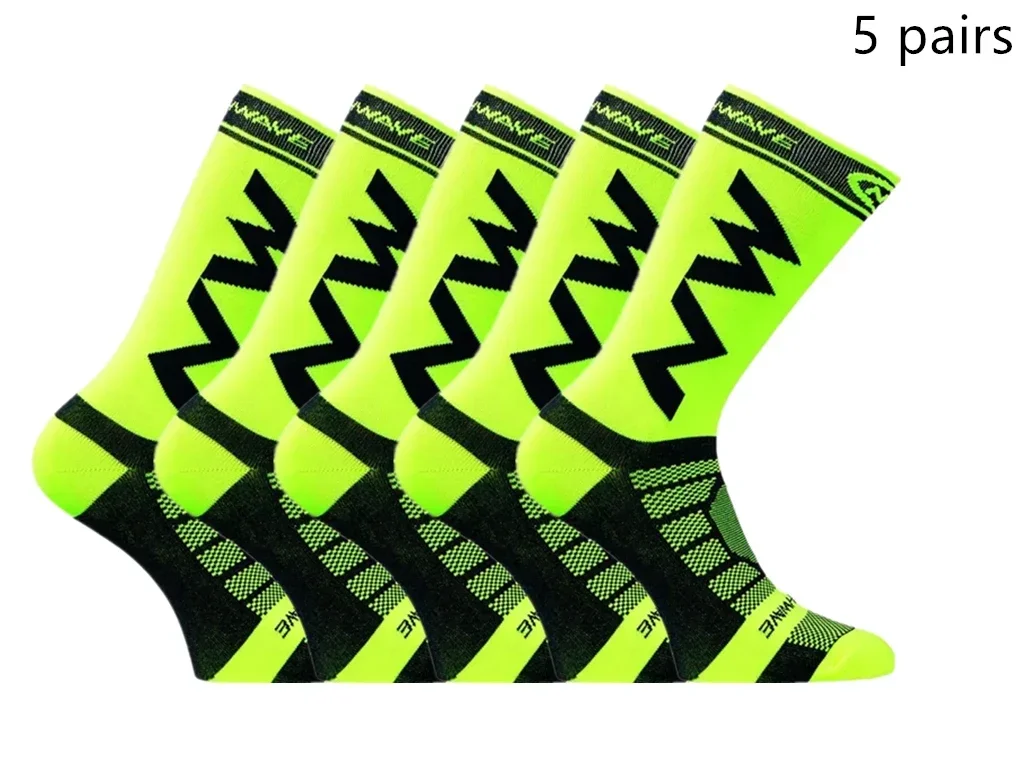 5 pairs of NW high-quality breathable sports socks, suitable for running, mountain cycling, and outdoor