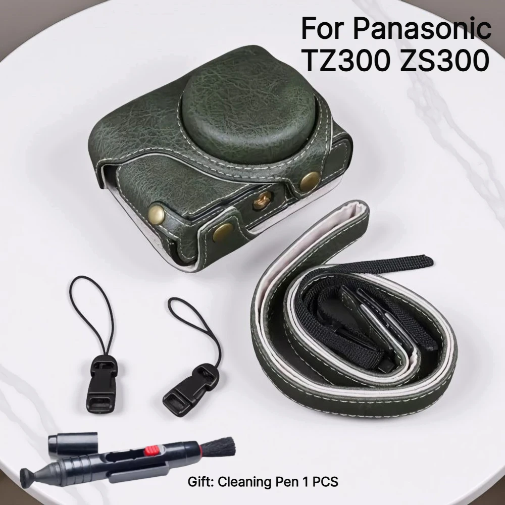 Camera bag Protective Cover For Panasonic TZ300 ZS300 zs300 All-inclusive base DC-TX3 PU Leather case +1 PCS Free Cleaning Pen