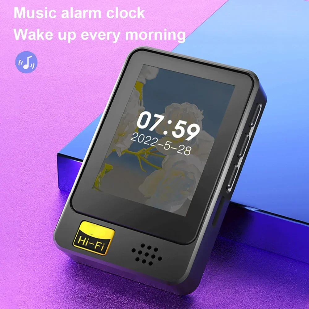 Portable Bluetooth 5.2 MP4 Player Touch Screen Walkman with E-book/FM Radio/recording Function Music Player Built-in Speaker