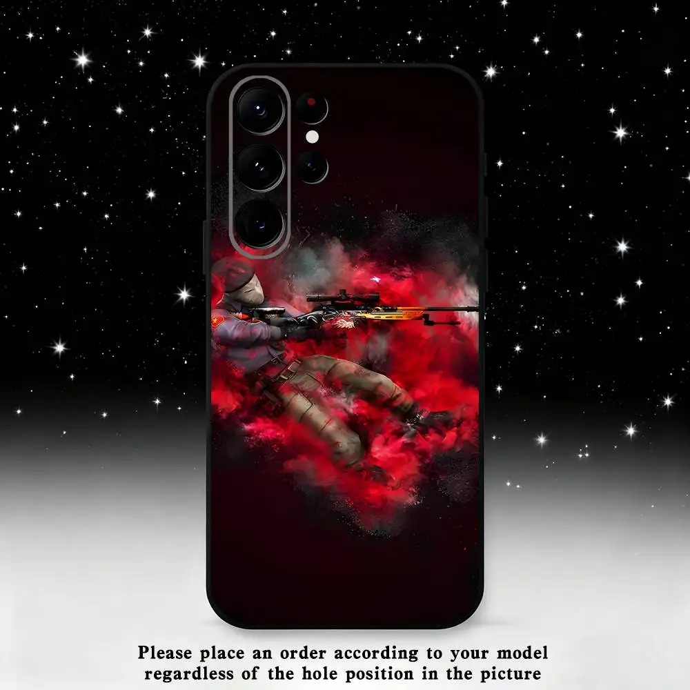 C-CS2 G-GO 게임폰 케이스 삼성 S25, S24 울트라, S20, S30 플러스, S22 플러스, S23, S30 울트라 5G 실리콘 블랙 쉘