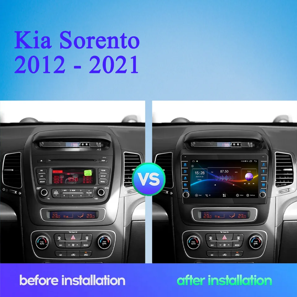 8G Ram 128G QLED Car Radio Stereo Video Audio A/V Music DVD Player GPS Navi For Kia Sorento 2012 2017 2021 Carplay Auto DSP RDS