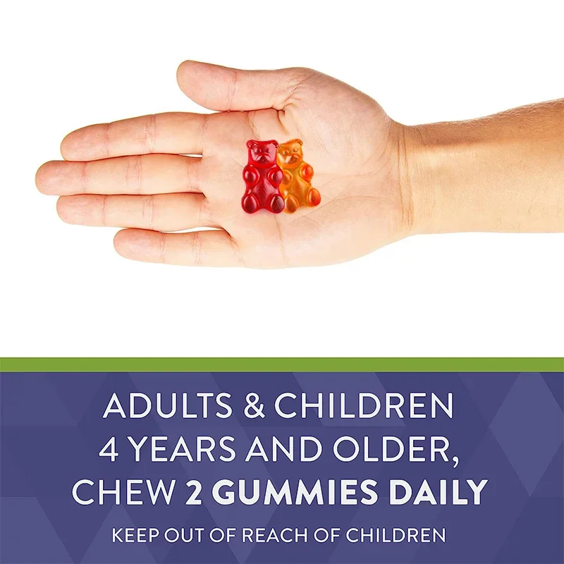 علكة Elderberry - تحتوي على مكملات مناعة من الزنك والفيتامينات C وD، مناسبة للعظام والأسنان #5