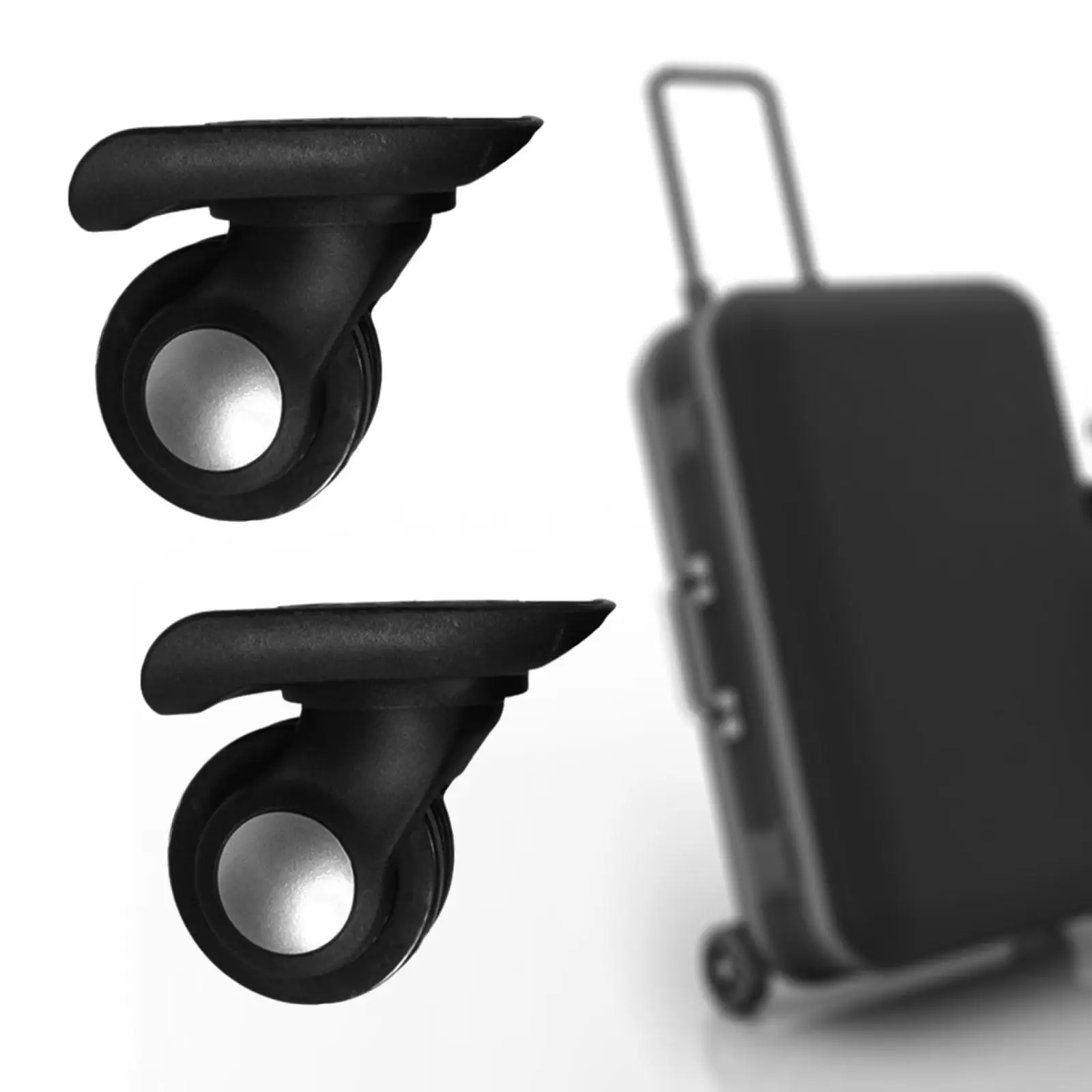 2 Pieces Luggage Wheels Accessories Universal Flexible Easy to Install Travel Bag Wheels Trolley Suitcase Casters Trunk Wheels