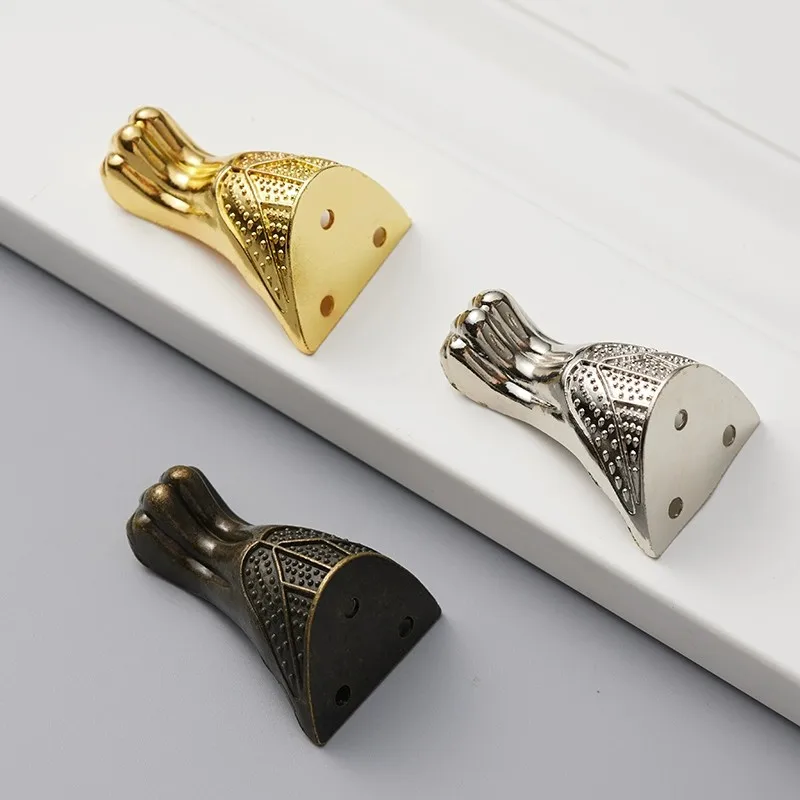 1PC Alloy Bottom Corner Wooden Gift Box Decoration Corner Code Support Foot Retro Longevity Noodle Foot Package Corner Guard