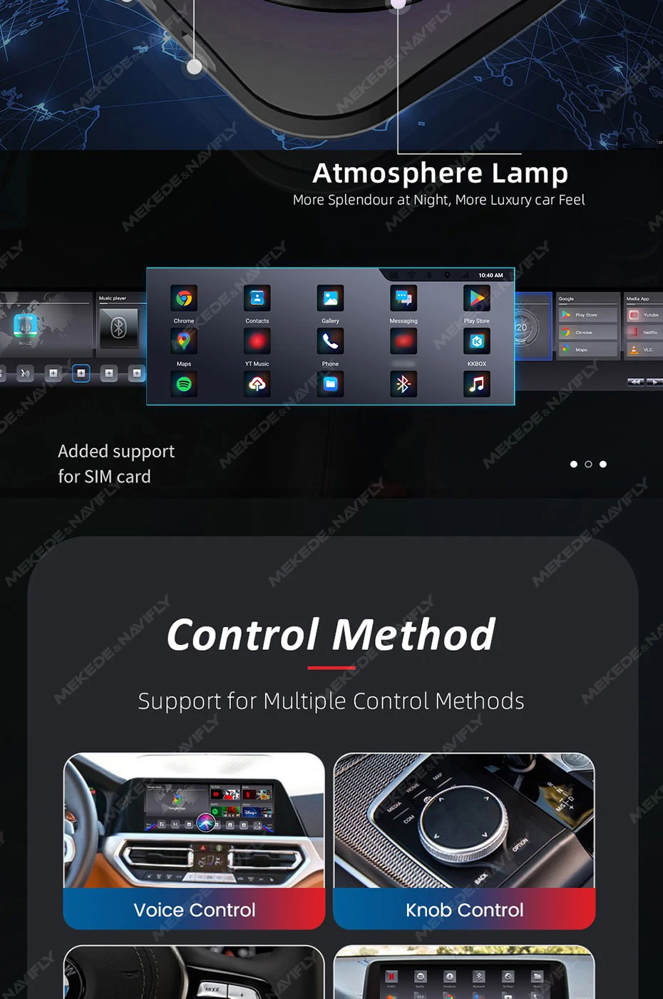 8 Core 8 + 128G Android 13 Wireless Carplay AI BOX Für BMW ID6 ID7 ID8 ID9 Unterstützt WiFi 4G TF Karte Integrierte GPS Google Play Store – Detail 8