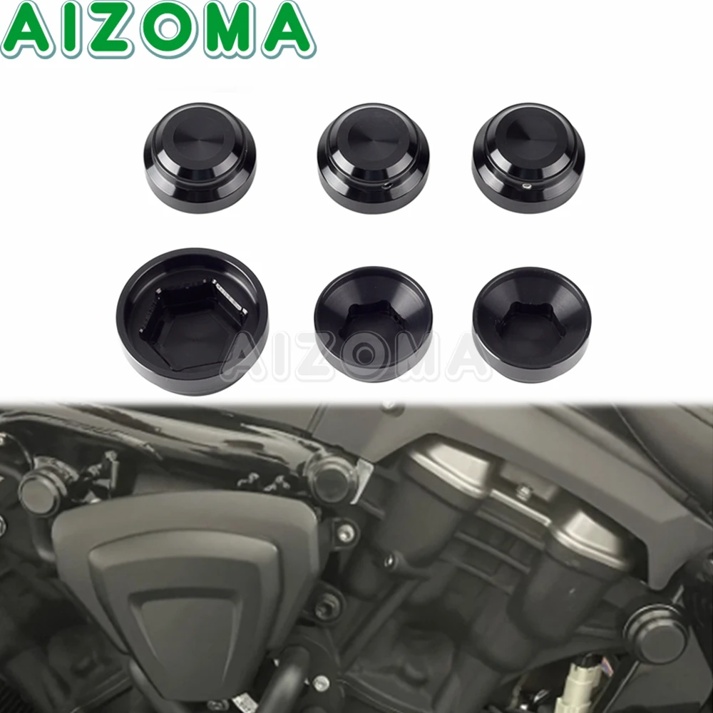 Aluminum Motorcycle Nut Cover Decoration Body Frame Panel Bolt Screw Cap Kit For Harley Sportster S 1250 Nightster 975 22 23 24