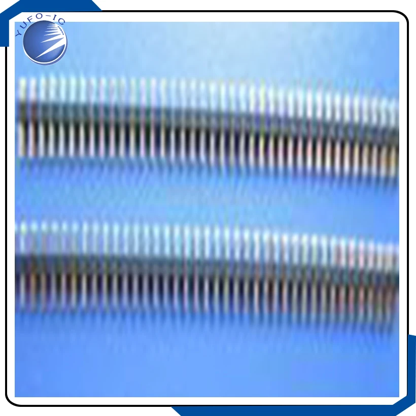 5pcs/lot 2*50  1.27MM double needle 1.27 pin 1.27 pin 2*50P row spacing Connector male pin header strip 2*50pin