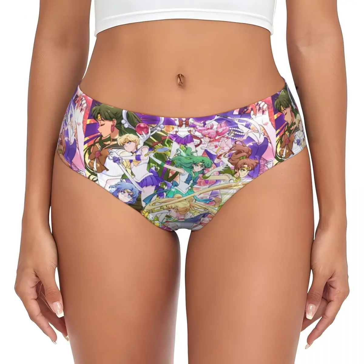 

Custom Women S-Sailors M-Moons Comic Panties Breathable Briefs Underwear