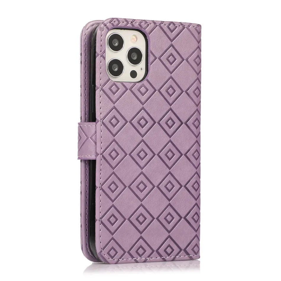 Cute Lattice Phone Case For Sony Xperia 1 5 10 ii iii L1 L2 L3 L4 XA1 Z6 E6 XZ1 XA2 XZ3 5ii Wallet Card Slots Leather Cover D24G