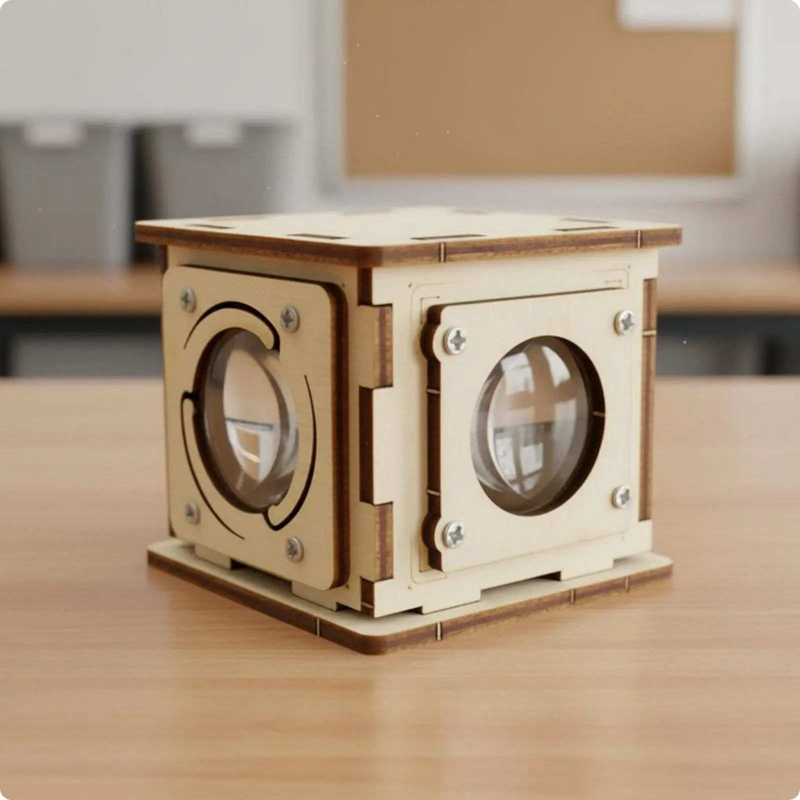 Experiment Kit for Children Wooden Viewfinders Model DIY Craft Science Kit Physics Teaching Aid for Learning and Discovery