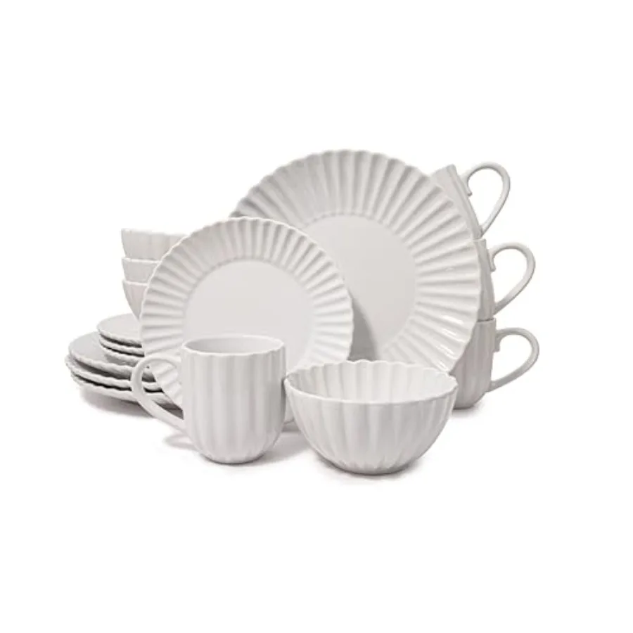 

Набор посуды из 16 предметов: тарелки, миски и кружки Aruba на 4 персоны