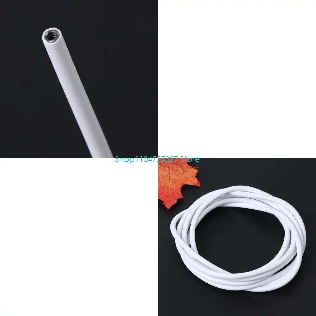 D8KF Net Hang 2m Curtain Wire Window Cord Cable String Set With 5 Fish Eyes 5 Hooks