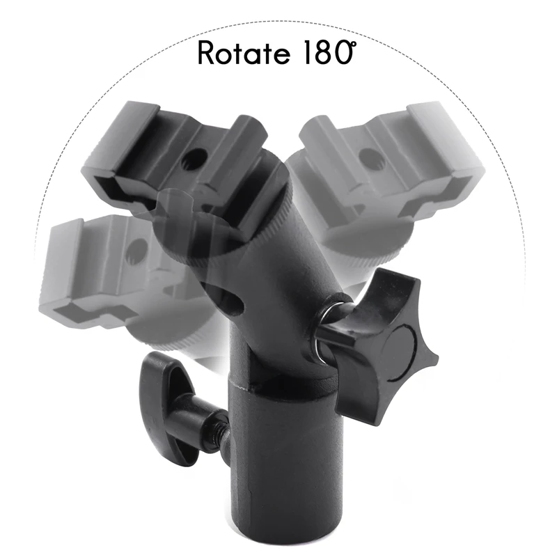 ตัวยึดกล้องแบบแฟลชสปีดไลท์ตัวยึดร่มที่ยึดไฟฉายขาตั้งหลอดไฟหมุนได้แบบมืออาชีพที่จับรองเท้าสำหรับ Canon N