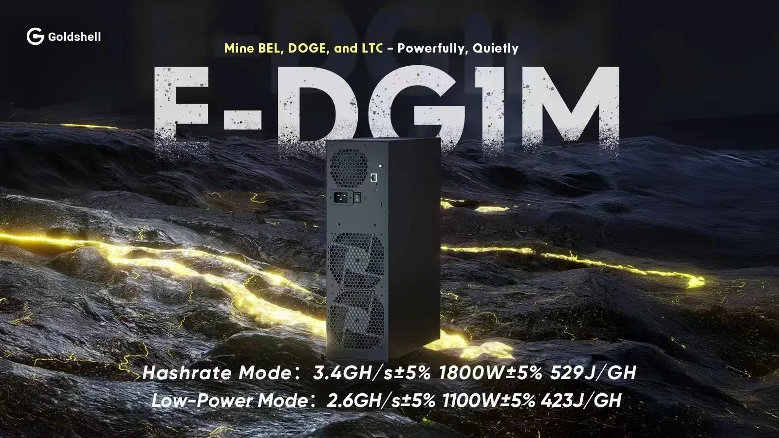 New Goldshell E-DG1M 3.4Gh/s 1800W Scrypt algorithms DOGE Mining Good For Home Use LTC BEL DOGE Miner EDG1M LTC Miner With PSU