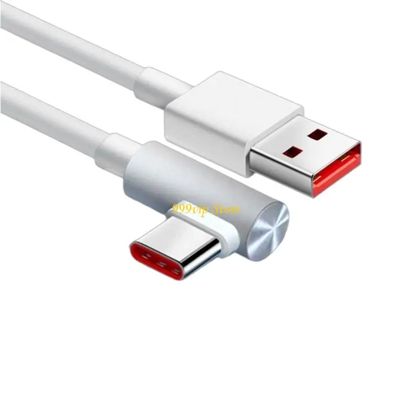C90C Data Transfer Charging Extension Cord Cable Wire Portable 120W 90 Degree