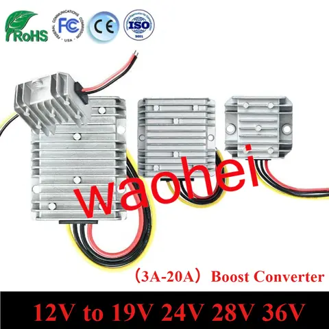 12V to 36V 28V 24V 19V 3A 5A 8A 10A 15A 20A DC DC Boost Converter Voltage Stabilizer Power Module Step-up Regulator for Car CE