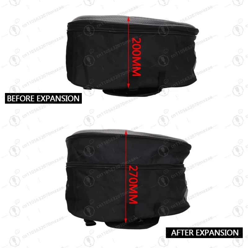 Accessoires de moto, sac de selle à surface dure, sac arrière pour bagages avec housse de pluie