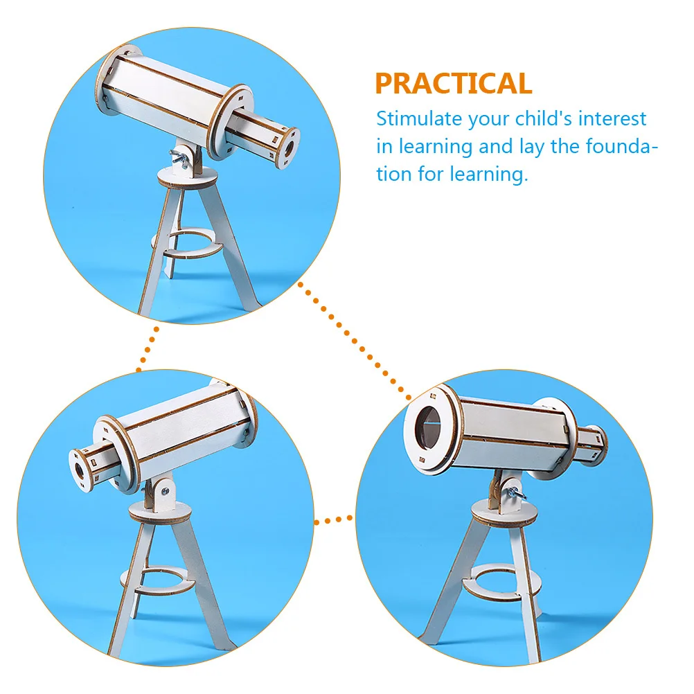 

Creative Wooden Telescope DIY Educational Craft Kit for Kids Students Science Experiment Stem DIY Telescope Toy