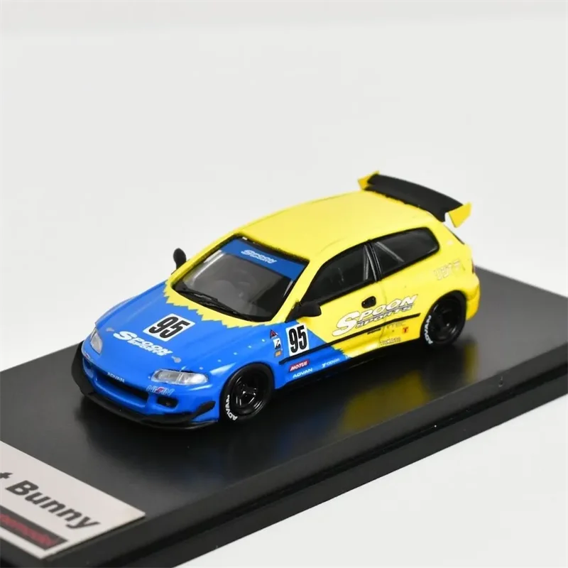 

Одна модель 1/64 Honda Civic EG6 Pandem Rocket Bunny Тип R «ложка» модель автомобиля для коллекции