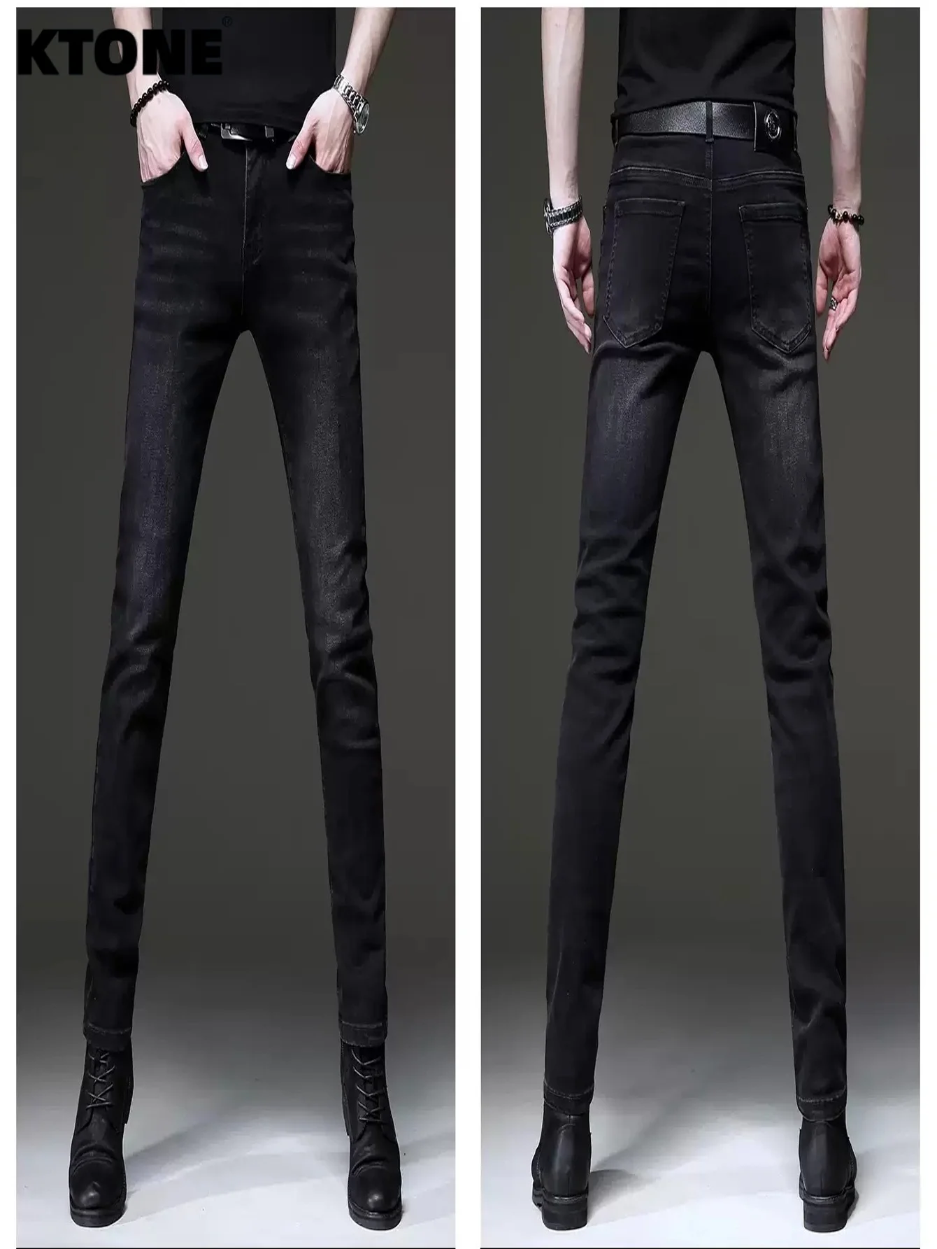 

Jeans Drip Black Slim Denim Y2K Streetwear Style For Dating No accessories or belts included