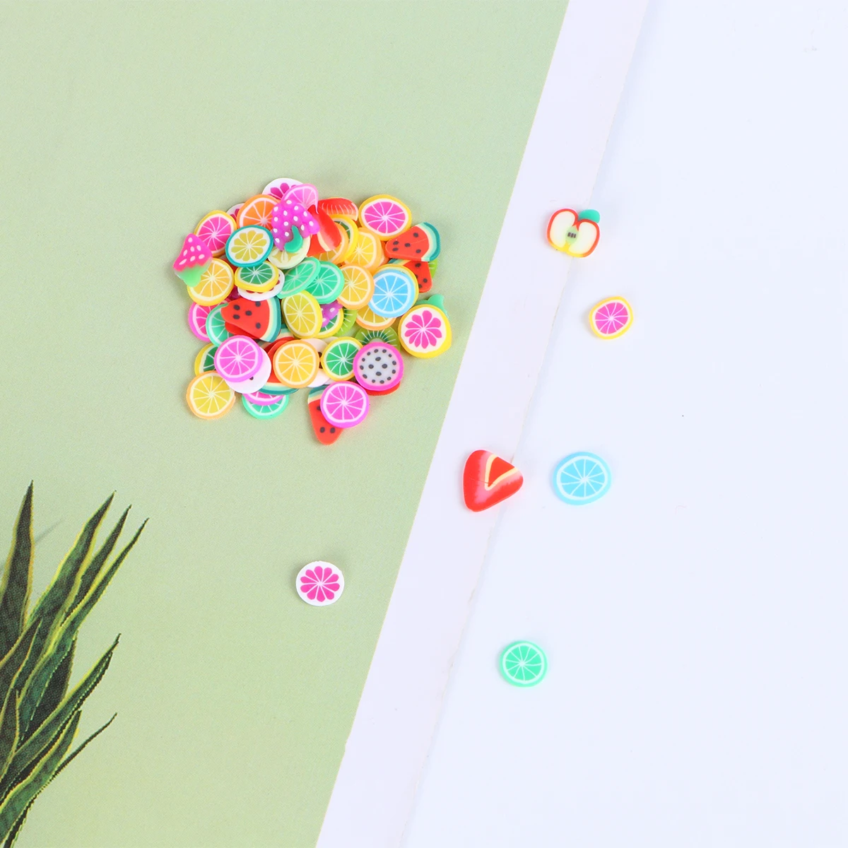 

1000pcs Soft Colorful Ceramic Nail Art Diy Decorations Manicure Tools Accessories Polymer Clay Slices Eco-Friendly Fingernails