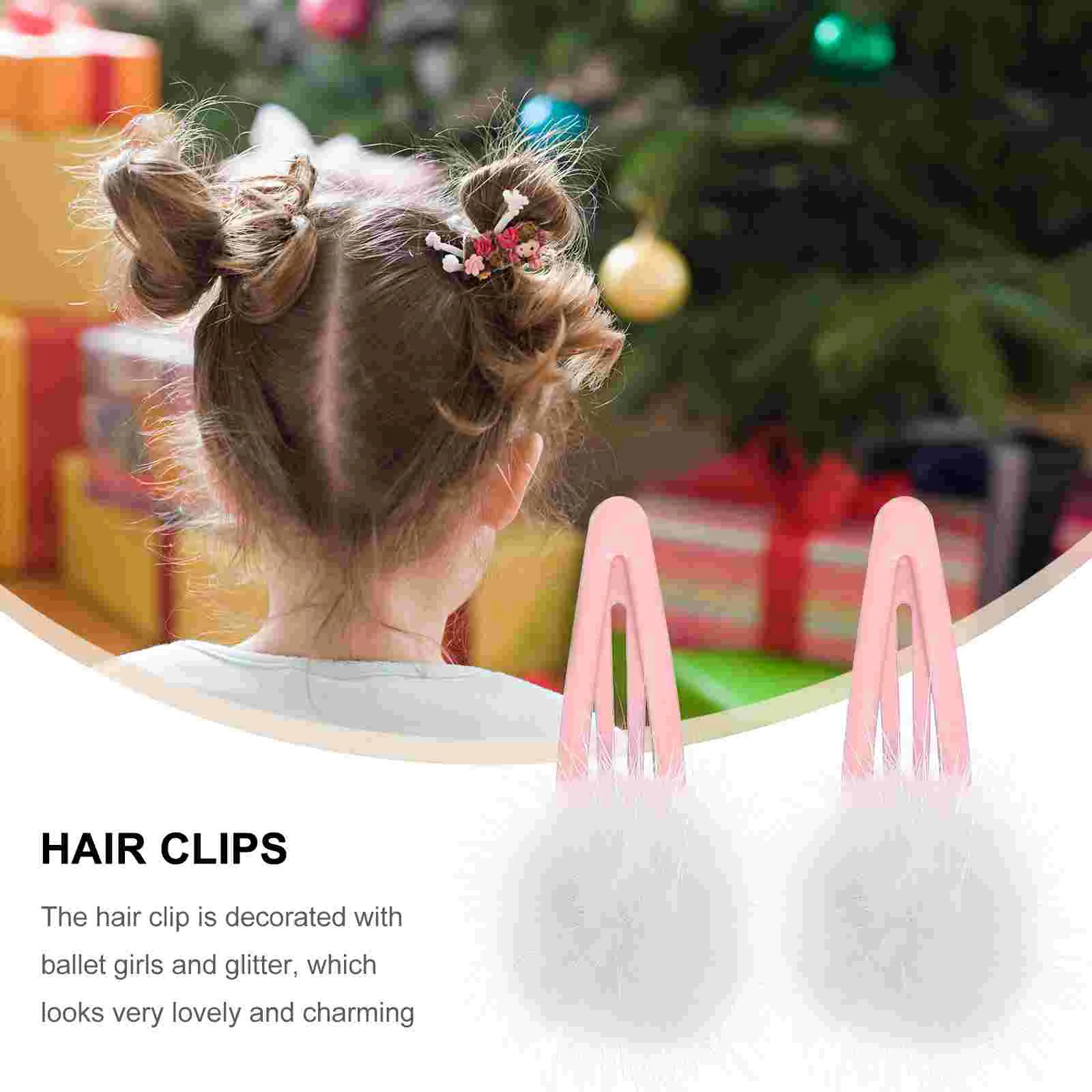 10 Pcs Fluff Clip Adorable Hair Pompom Pin Girls Headdress Accessories Iron Bang Clips Fluffy Ball Child Baby