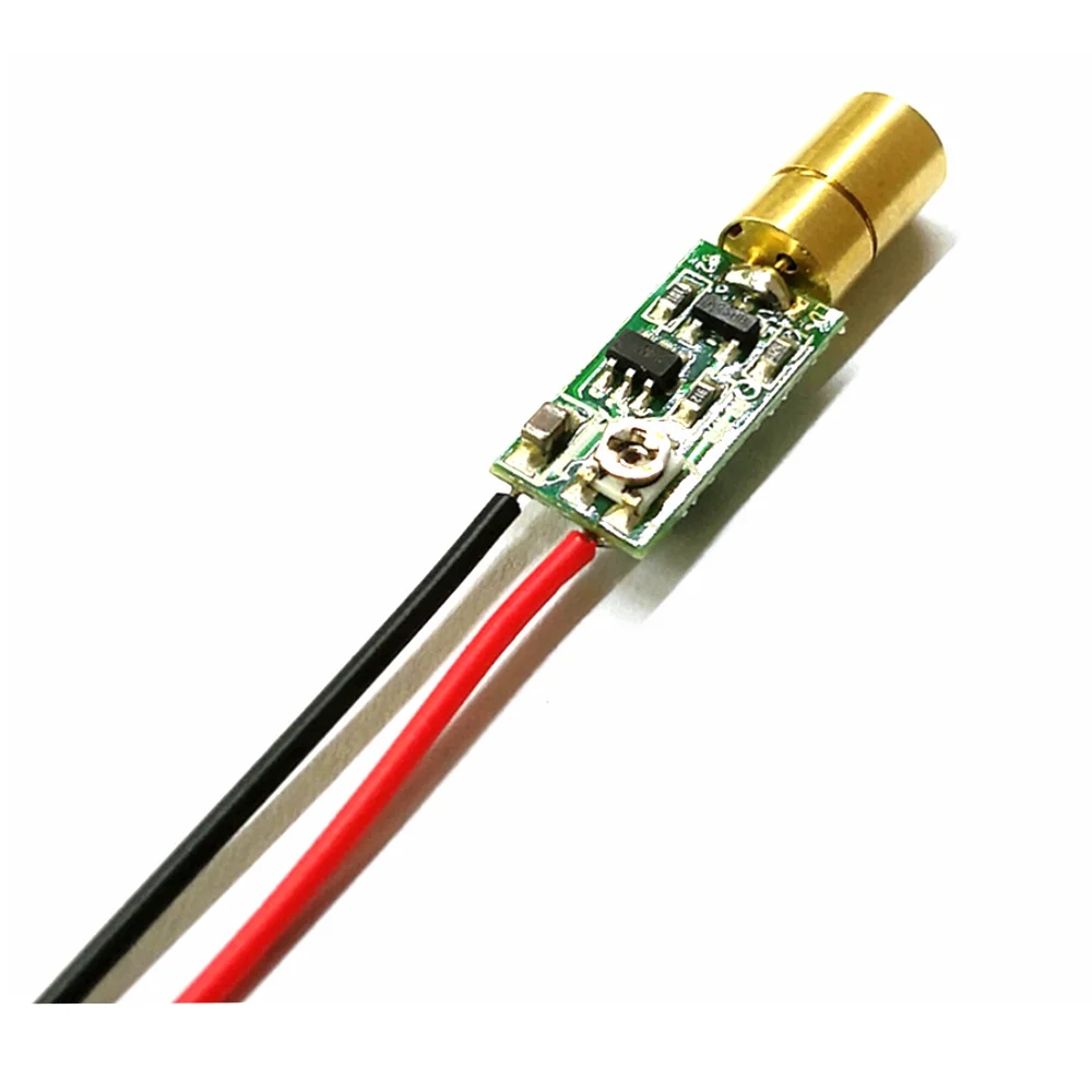 Mini mosiężny moduł 515nm 520nm 5mW Green Laser Dot Module DC3V Driver Out 6*10mm