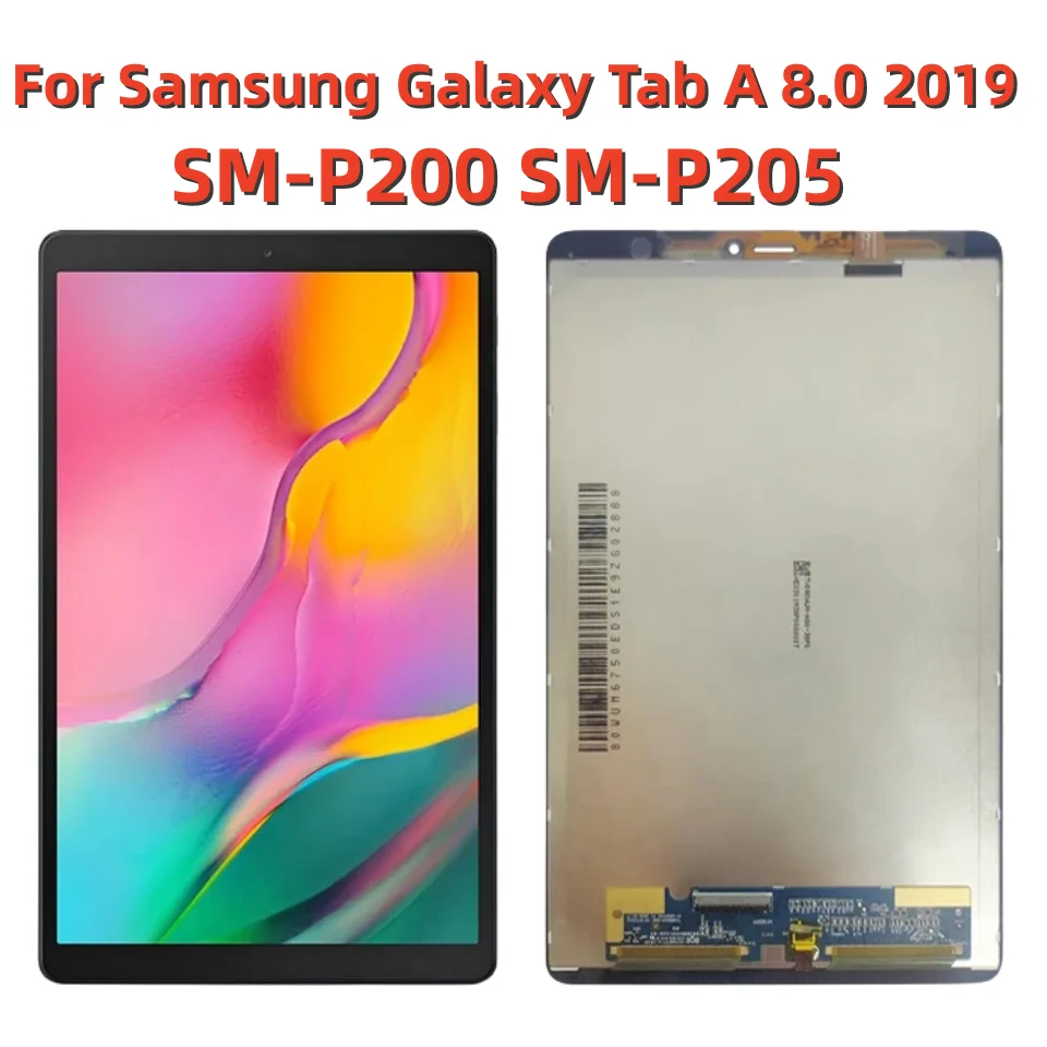 

8.0" LCD For Samsung Galaxy Tab A 8.0 2019 P200(Wi-Fi) P205(3G) SM-P200 SM-P205 LCD Display Touch Screen Digitizer Assembly