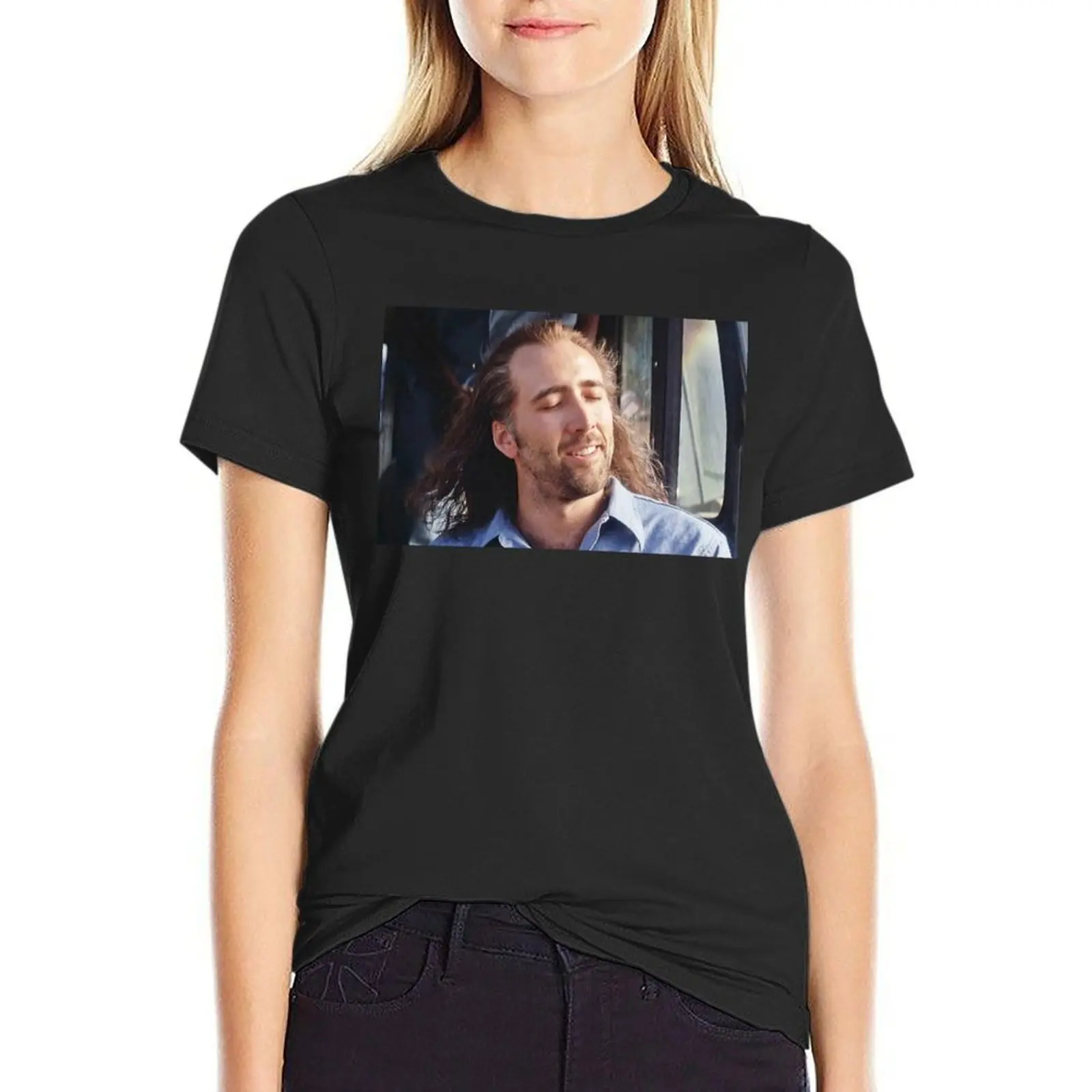 Nicolas Cage T-Shirt vintage vintage clothes t shirts for Women graphic