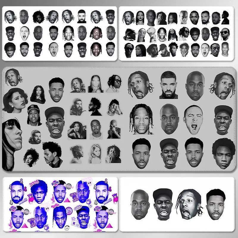 

Ins Style Hip-hop Head Funny Kawaii Mouse Pad Large XXL Gaming Mousepad Gamer Leather Computer Speed Keyboard Desktop Table Mat