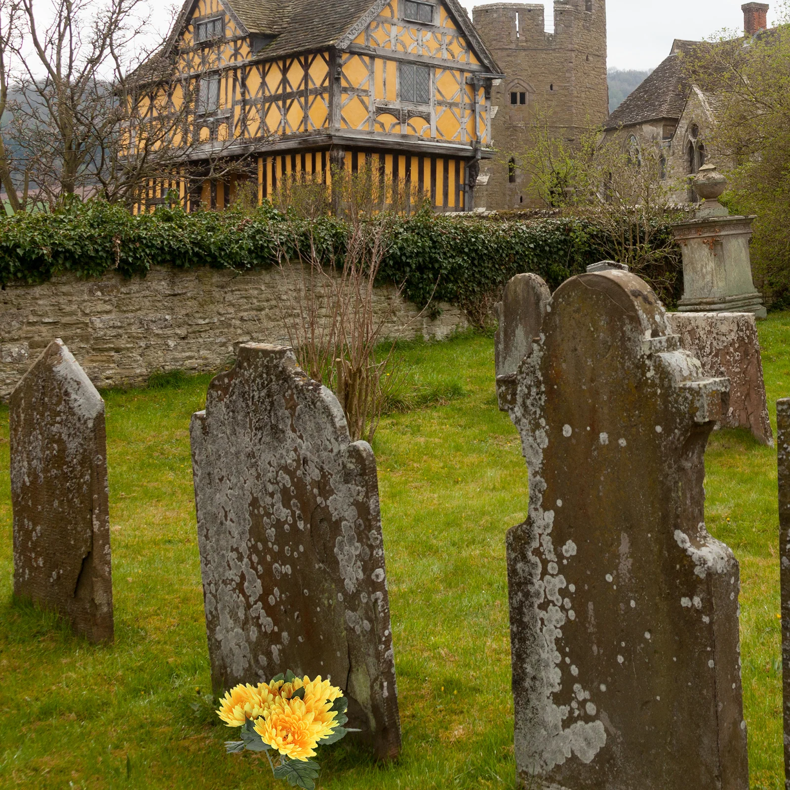 

5Pcs Artificial Chrysanthemum Flowers Versatile Use for Home Wedding Cemetery Decor High Realism Artificial Chrysanthemum