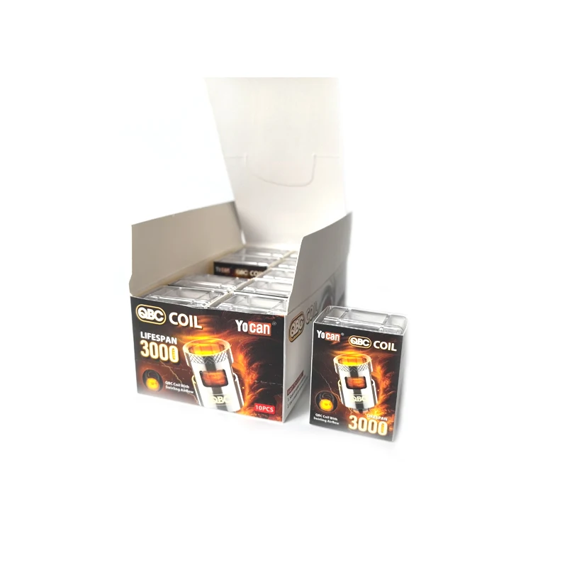 1-5 قطع الأصلي Yocan iCan استبدال لفائف QBC الكوارتز السلطانية لفائف 510 موضوع مع دوامة تدفق الهواء عمل ل ICAN المرذاذ