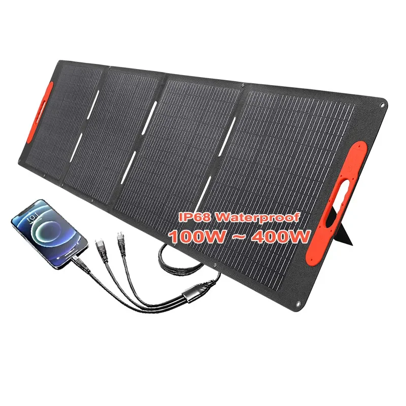 

Custom Mono 200 Watt Camping Solar Panels 100W 200W 300W 400W Foldable Solar Panel For Adventurers Campers Power Station